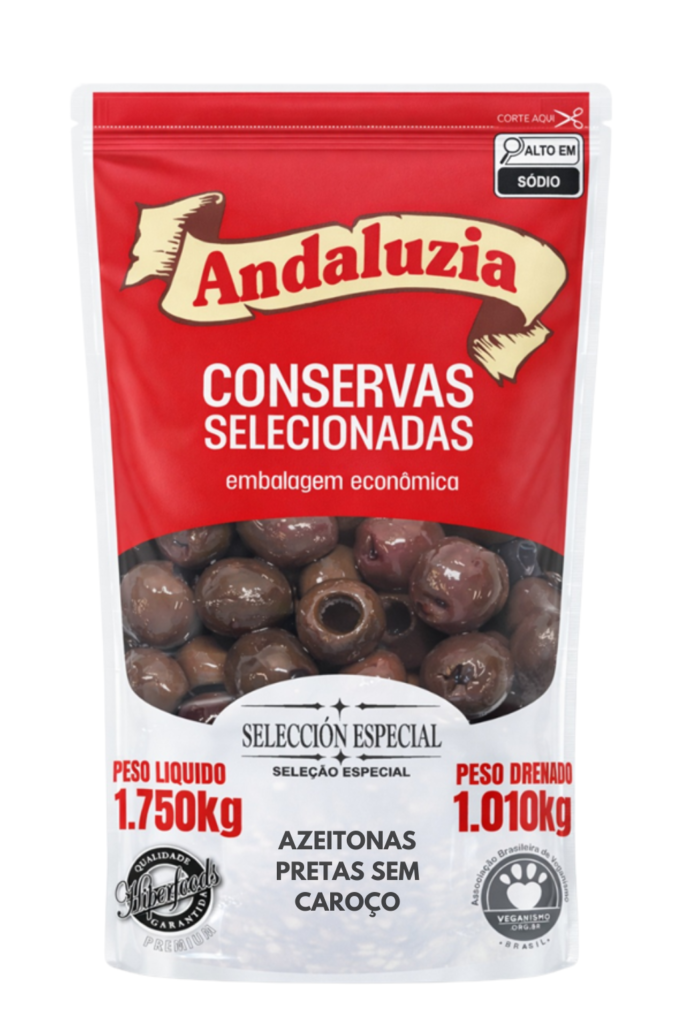 Azeitonas pretas sem caroço 1,010kg