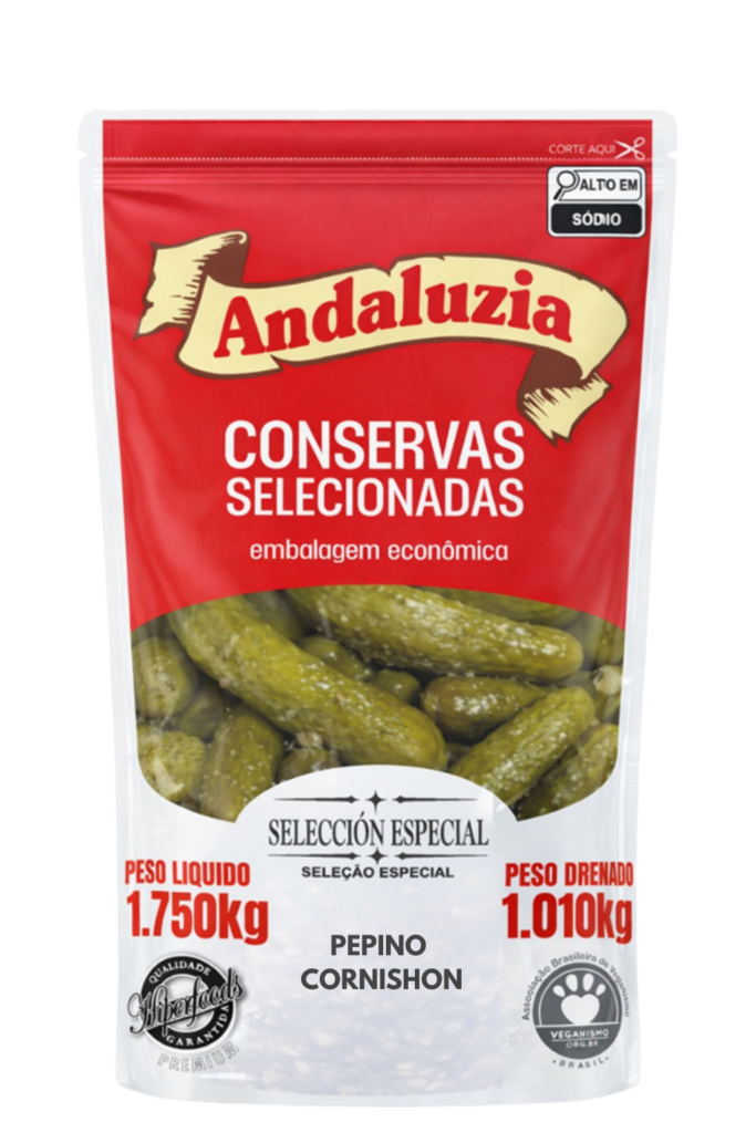 Pepininhos cornishon em conserva 1,010kg