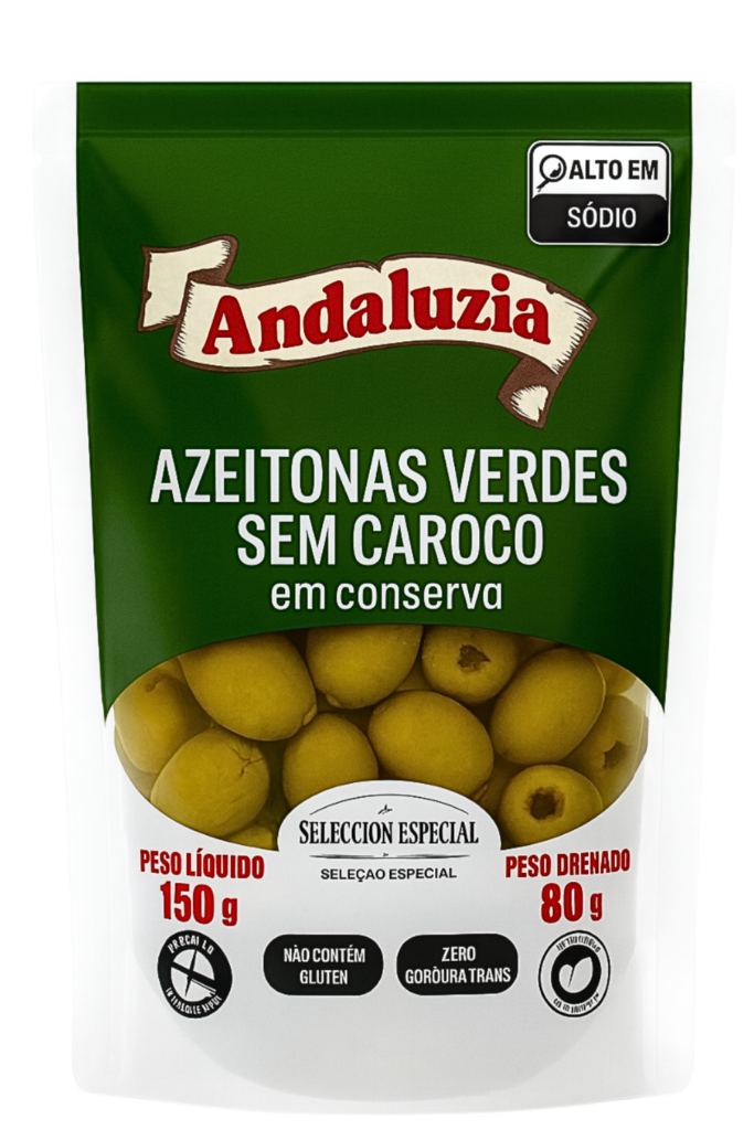 Azeitonas verdes sem caroço 80gr