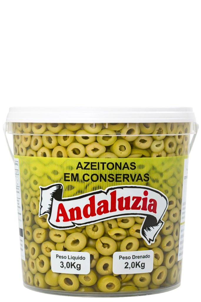 Azeitonas verdes fatiadas 2,000kg