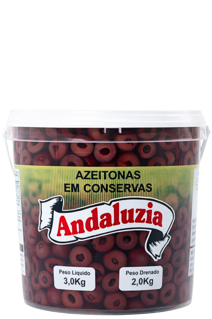 Azeitonas pretas fatiadas 2,000kg