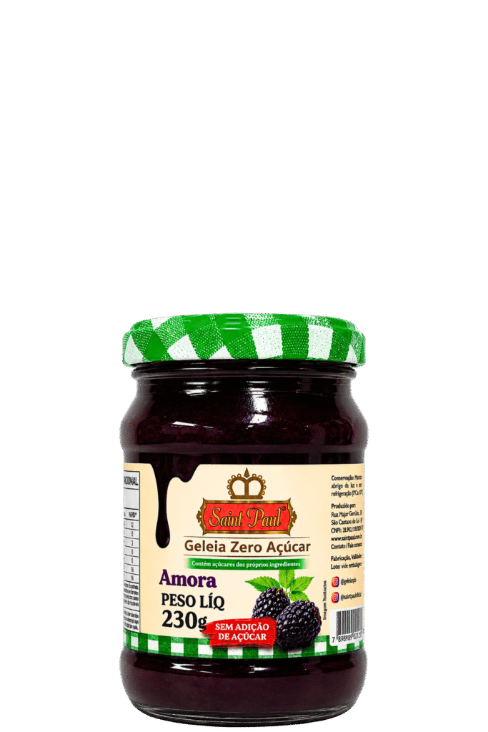 Geleia zero açúcar de amora 230gr